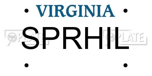 SPRHIL Virginia License Plate