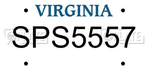 SPS5557 Virginia License Plate