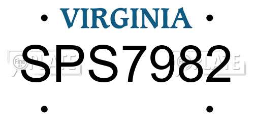 SPS7982 Virginia License Plate