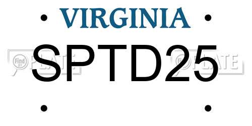 SPTD25 Virginia License Plate