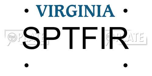 SPTFIR Virginia License Plate