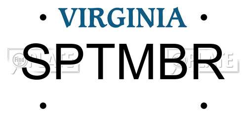 SPTMBR Virginia License Plate
