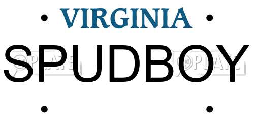 SPUDBOY Virginia License Plate