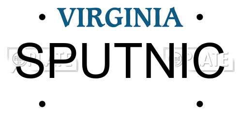 SPUTNIC Virginia License Plate