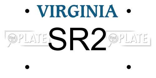 SR2 Virginia License Plate