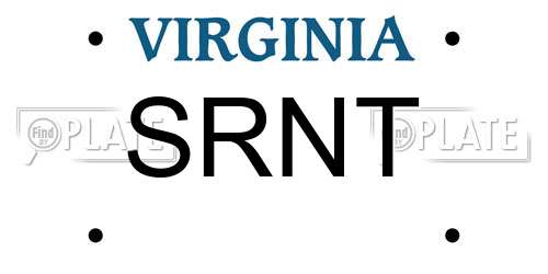 SRNT Virginia License Plate