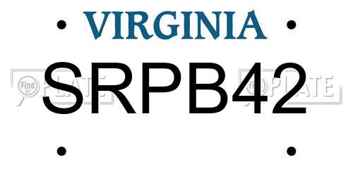 SRPB42 Virginia License Plate
