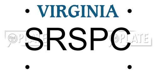 SRSPC Virginia License Plate