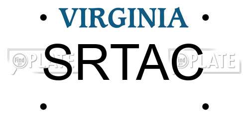 SRTAC Virginia License Plate