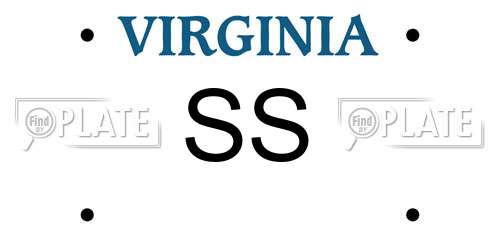 SS Virginia License Plate