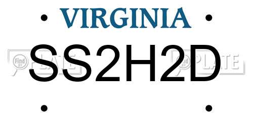 SS2H2D Virginia License Plate