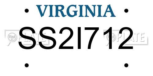 SS2I712 Virginia License Plate