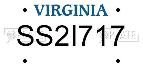 SS2I717 Virginia License Plate
