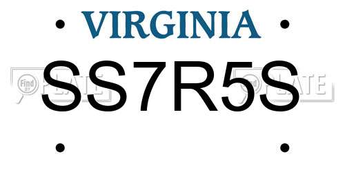 SS7R5S Virginia License Plate