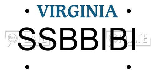 SSBBIBI Virginia License Plate