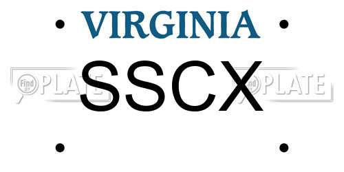 SSCX Virginia License Plate