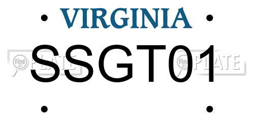SSGT01 Virginia License Plate
