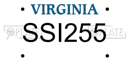 SSI255 Virginia License Plate