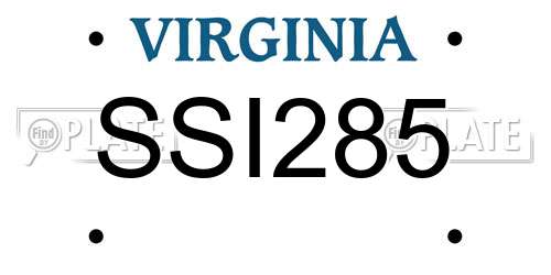 SSI285 Virginia License Plate