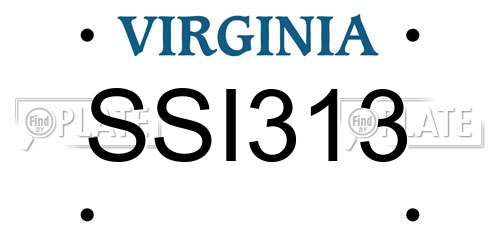 SSI313 Virginia License Plate
