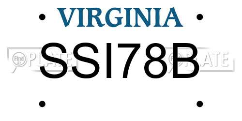 SSI78B Virginia License Plate