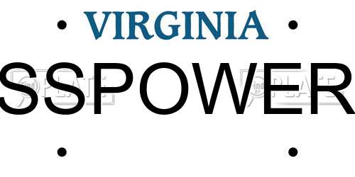SSPOWER Virginia License Plate