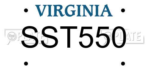 SST550 Virginia License Plate