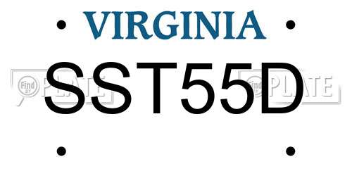 SST55D Virginia License Plate
