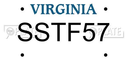 SSTF57 Virginia License Plate