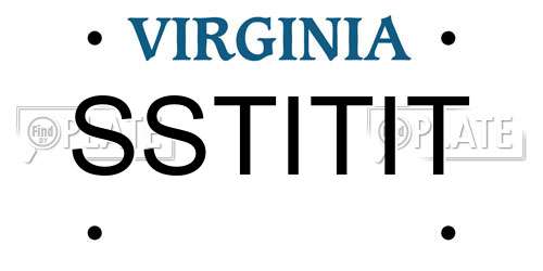 SSTITIT Virginia License Plate