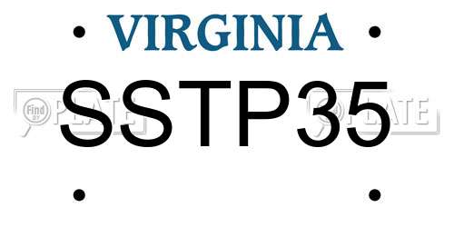 SSTP35 Virginia License Plate