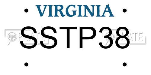 SSTP38 Virginia License Plate
