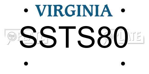 SSTS80 Virginia License Plate