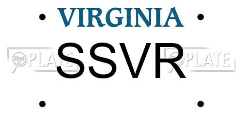 SSVR Virginia License Plate