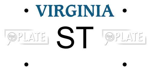 ST Virginia License Plate