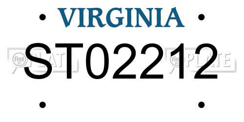 ST02212 Virginia License Plate