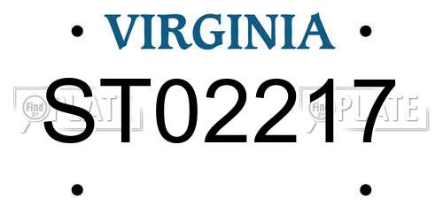 ST02217 Virginia License Plate