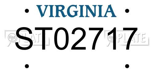 ST02717 Virginia License Plate
