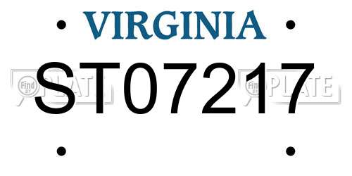 ST07217 Virginia License Plate