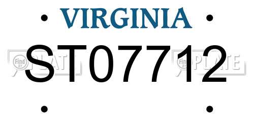 ST07712 Virginia License Plate