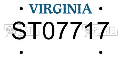 ST07717 Virginia License Plate