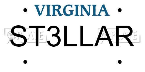 ST3LLAR Virginia License Plate