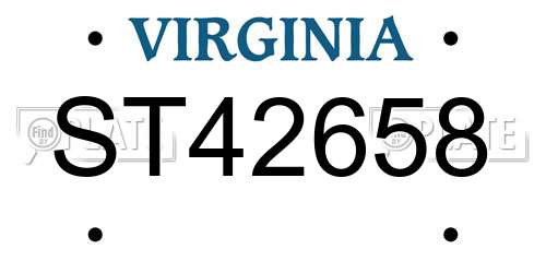 ST42658 Virginia License Plate