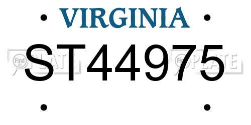 ST44975 Virginia License Plate