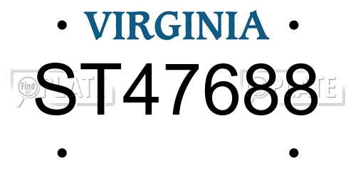 ST47688 Virginia License Plate