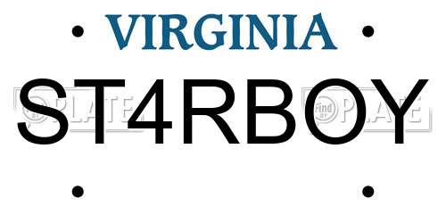 ST4RBOY Virginia License Plate