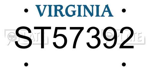 ST57392 Virginia License Plate