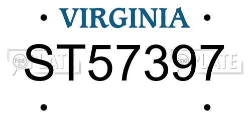 ST57397 Virginia License Plate