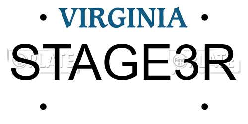 STAGE3R Virginia License Plate