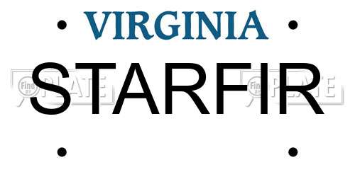 STARFIR Virginia License Plate